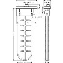 HG Wannenrandset sBox eckig m Schlauchbox u BRS verchromt