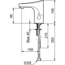 Mora FMM 9000E tronic WMS, Waschtisch mit...