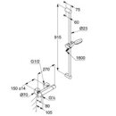 Kludi Shower-Duo LOGO 3S Wandstange L=900mm chrom