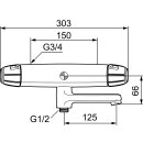 Mora FMM 9000E II Wannenfüll- und Duschthermostat Chrom