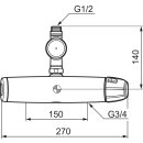 Mora FMM 9000E Duschthermostat mit Selbstschlussventil Chrom