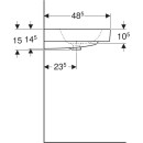 GEBERIT iCon Waschtisch 750x485mm m. Hl., m. Ül., weiß