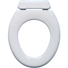 Toto Pagette WC-Sitz Universal ohne Deckel mit Rückbrett / Edelstahlscharniere, weiss