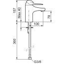 Mora FMM 9000E Waschtisch-Einhebelmischer