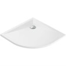 Schröder Viertelkreisduschwanne Stoneflat R 90x90x2 cm R 55 weiß