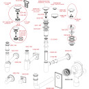 AlcaDrain Design Siphon 1 1/4" kantig, Ganzmetall