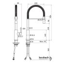 Herzbach DESIGN iX Edelstahl Spültisch-Einlochbatterie