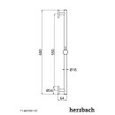 Herzbach Dusch-Wandstange round / 600mm