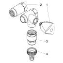 Schlösser Nebenanschlussventil mit Rohrbelüfter,Schlauchverschraubung, Dreikantgriff