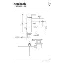 Herzbach DESIGN iX Waschtisch-Einlochbatterie M-Size mit...