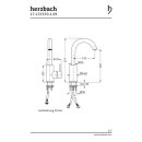 Herzbach DESIGN iX Waschtisch-Einlochbatterie M-Size...