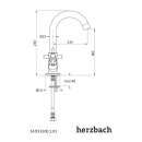 Herzbach STILO Waschtisch-Einlochbatterie ohne...