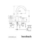 Herzbach STILO Waschtisch-Dreilochbatterie