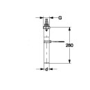 Haas Verstellrohr mit einem Kombi-Geräteanschluss 3/4" , 1" und G 1"