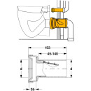 Haas OHA-Fremdeinspülstopp-Garnitur, Einschubtiefe 35 mm DN90